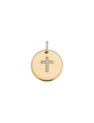 Pendentif Croix, plaqué or